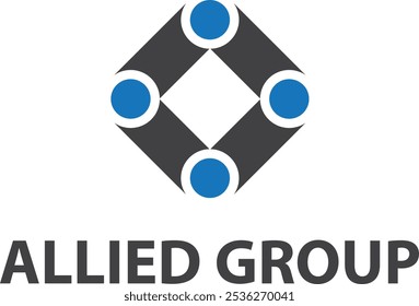 Design des Logo-Quadrats der Alliierten Gruppe