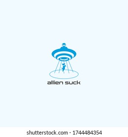 allien ufo design logo vector icon
