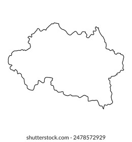 Allier department map, administrative division of France. Vector illustration.