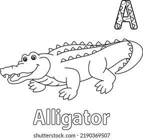 Alligator Alphabet Abc Coloring Page Stock Vector (Royalty Free ...