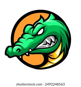 alligator angry mascot gaming logo sport illustration