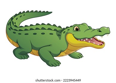 Alligator Cartoon Animal Illustration Color