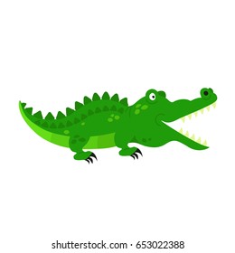  alligator cartoon flat design