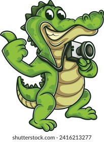 alligator, cartoon, illustration, crocodile, animal, cute, character, vector, funny, wild, isolated, art, wildlife, reptile, happy, design, zoo, green, fun, nature, drawing, predator, smile, tropical