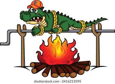 alligator, cartoon, illustration, crocodile, animal, cute, character, vector, funny, wild, isolated, art, wildlife, reptile, happy, design, zoo, green, fun, nature, drawing, predator, smile, tropical