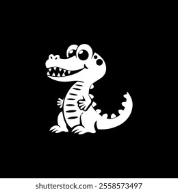  Alligator. Coloring pages. black and white picture.