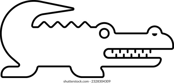 alligator crocodile caiman creeper animal Outline