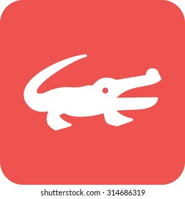 Alligator, crocodile, green icon vector image. Can also be used for Animals and Insects. Suitable for mobile apps, web apps and print media.