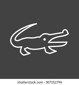 Alligator, crocodile, icon vector image. Can also be used for Animals and Insects. Suitable for mobile apps, web apps and print media.