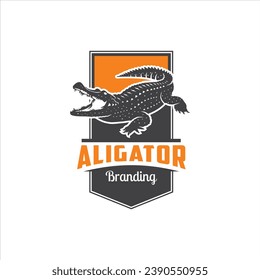 Alligator Crocodile Logo Design Vector Image