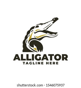 Alligator Crocodile Logo Vector Icon Illustration