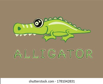  Alligator or crocodile over the sign