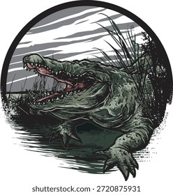 Alligatordesign für Untelity von Adobe Illustrator