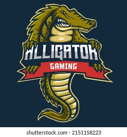 alligator esport logo mascot design