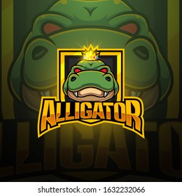 Alligator esport mascot logo design