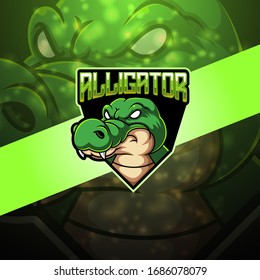Alligator esport mascot logo design