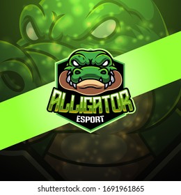 Alligator esport mascot logo design