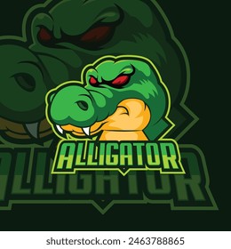 Alligator Esport Mascot Logo Illustration