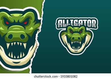 Alligator E-sport Mascot Logo Template