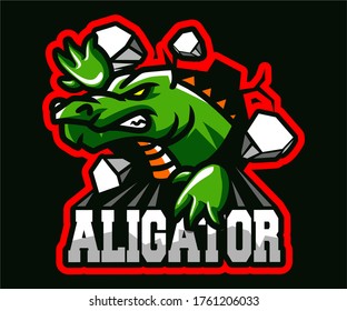 Alligator Gaming E Sport Logo Vector Illustration