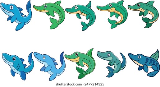 Alligator Gar design ,animal vector design 