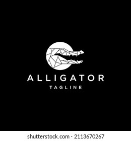 Alligator head logo icon design template