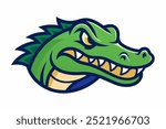 Alligator head mascot logo design vector illustration