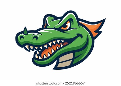 Alligator cabeça mascote logotipo design vetor ilustração