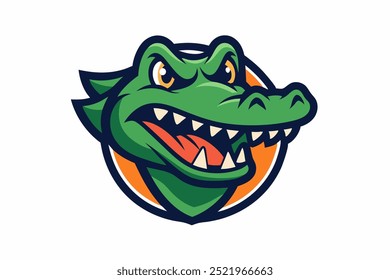 Alligator head mascot logo design vector illustration