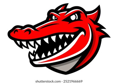 Alligator head mascot logo design vector illustration