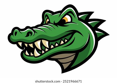 Alligator cabeça mascote logotipo design vetor ilustração