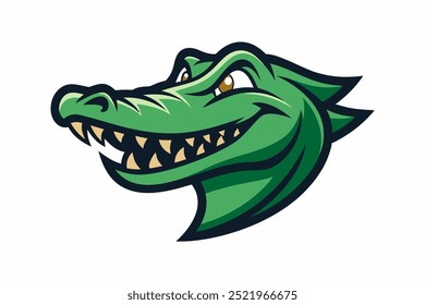 Alligator head mascot logo design vector illustration