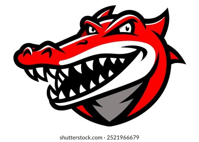 Alligator head mascot logo design vector illustration