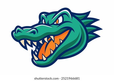 Alligator cabeça mascote logotipo design vetor ilustração