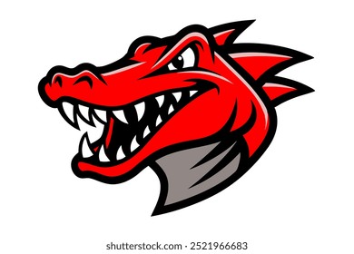 Alligator head mascot logo design vector illustration
