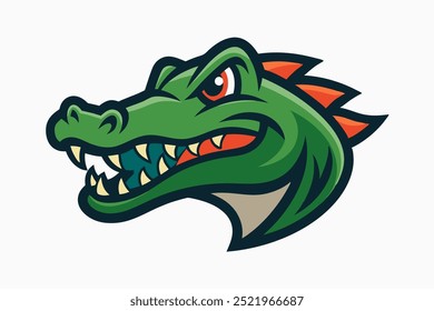 Alligator head mascot logo design vector illustration