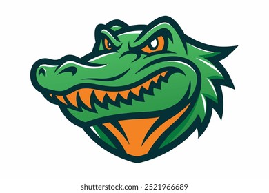 Alligator head mascot logo design vector illustration