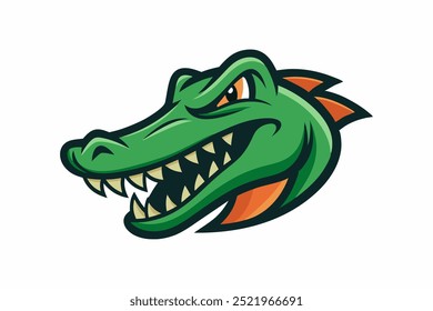 Alligator head mascot logo design vector illustration