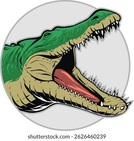 Alligator head mascot logo design vector illustration