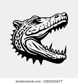 alligator head vector logo mascot design