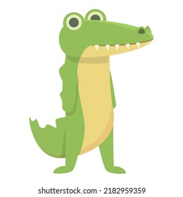 Alligator Icon Cartoon Vector. Cute Animal. Funny Gator