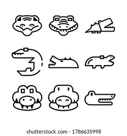 alligator icon or logo isolated sign symbol vector illustration - Collection of high quality black style vector icons
