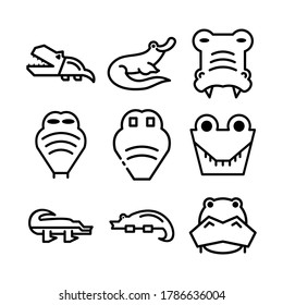 alligator icon or logo isolated sign symbol vector illustration - Collection of high quality black style vector icons
