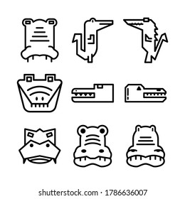alligator icon or logo isolated sign symbol vector illustration - Collection of high quality black style vector icons
