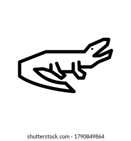 alligator icon or logo isolated sign symbol vector illustration - high quality black style vector icons

