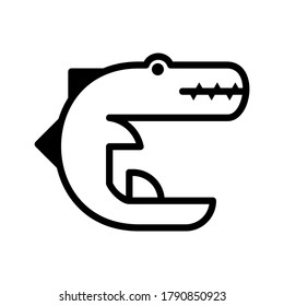 alligator icon or logo isolated sign symbol vector illustration - high quality black style vector icons
