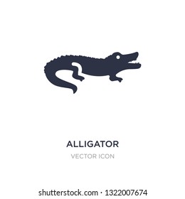 alligator icon on white background. Simple element illustration from Animals concept. alligator sign icon symbol design.