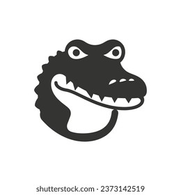 Alligator Icon on White Background - Simple Vector Illustration