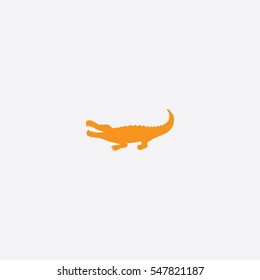 Alligator icon silhouette vector illustration

