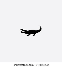 Alligator icon silhouette vector illustration

